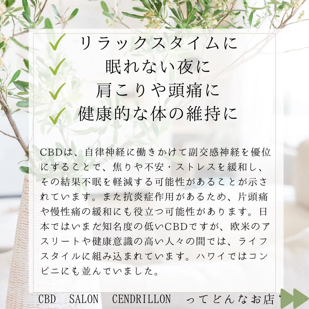 ●CBDって何ですか？パート2